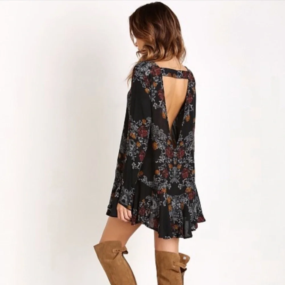 Free People | Black Mini Dress / Tunic - Picture 3 of 11